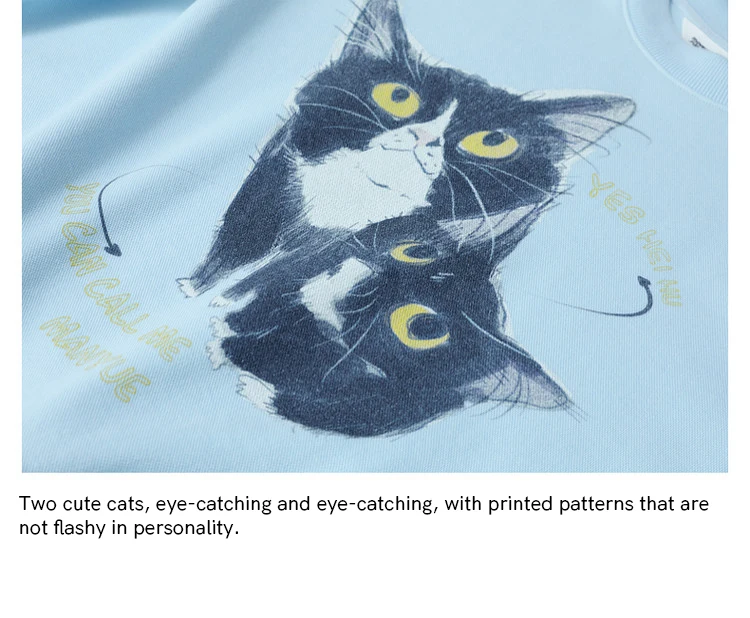 MOVEUP Women's Ribbed Crew Neck Sweatshirt 2026 Autumn Cute Cat Print Casual Commuter Tops Dropped Sleeve Pullover Top 3ELQ11402
