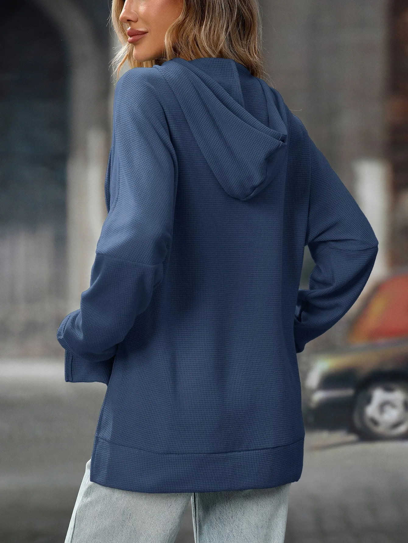 Hooded Pullover Hoodie Loose Fit Streetwear with Long Sleeve Casual American and European Style Regular Thickness Women Hoodie