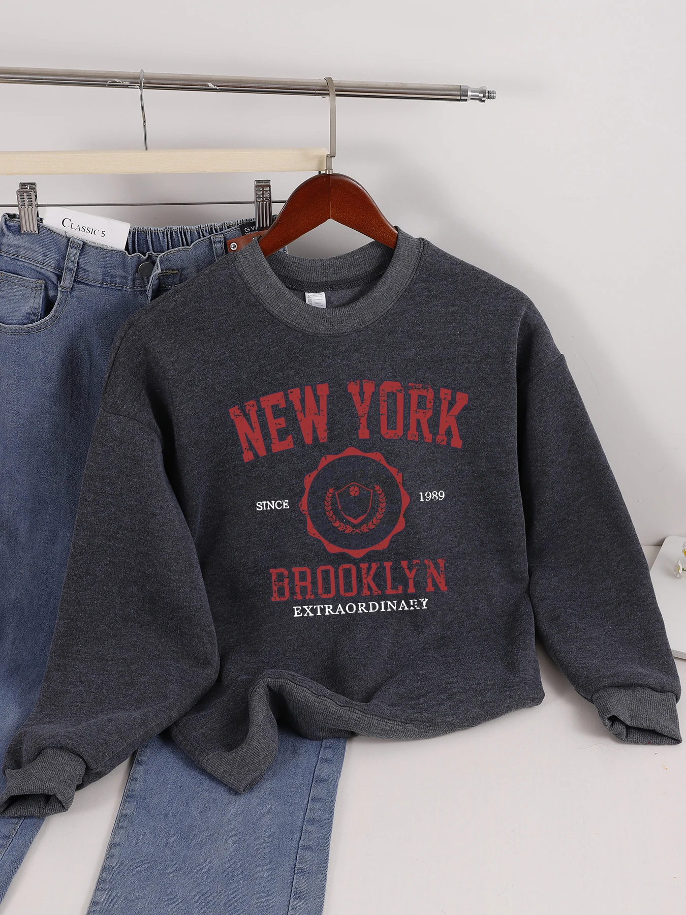 Casual Women Sweatshirts Chicago USA Letter Prints Pullover Fashion Crewneck Oversize Hoodie Fleece Warm Female Autumn Clothes