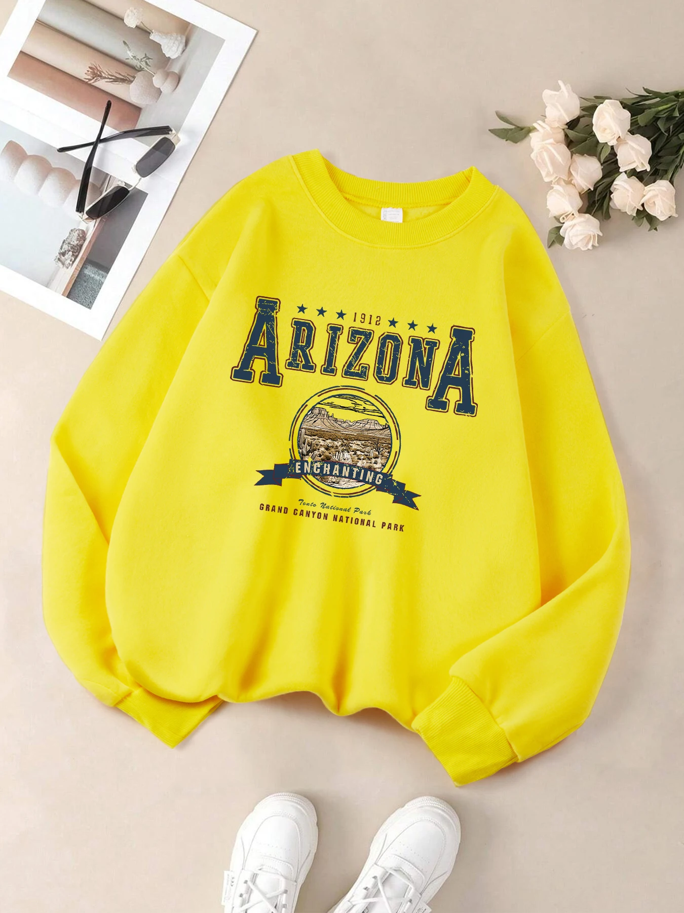 Casual Women Sweatshirts Chicago USA Letter Prints Pullover Fashion Crewneck Oversize Hoodie Fleece Warm Female Autumn Clothes