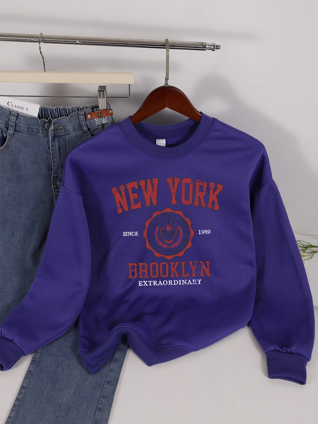 Casual Women Sweatshirts Chicago USA Letter Prints Pullover Fashion Crewneck Oversize Hoodie Fleece Warm Female Autumn Clothes