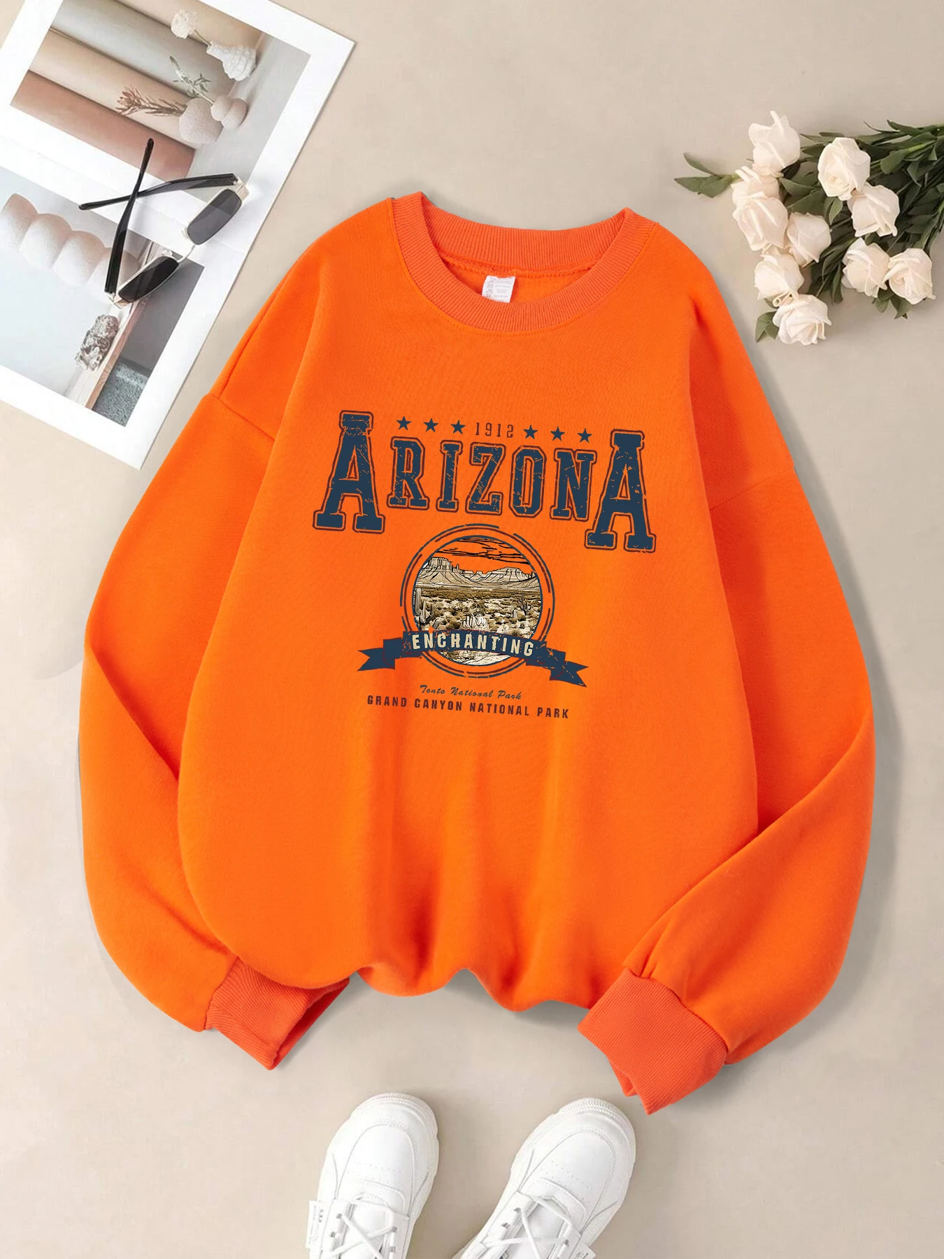 Casual Women Sweatshirts Chicago USA Letter Prints Pullover Fashion Crewneck Oversize Hoodie Fleece Warm Female Autumn Clothes