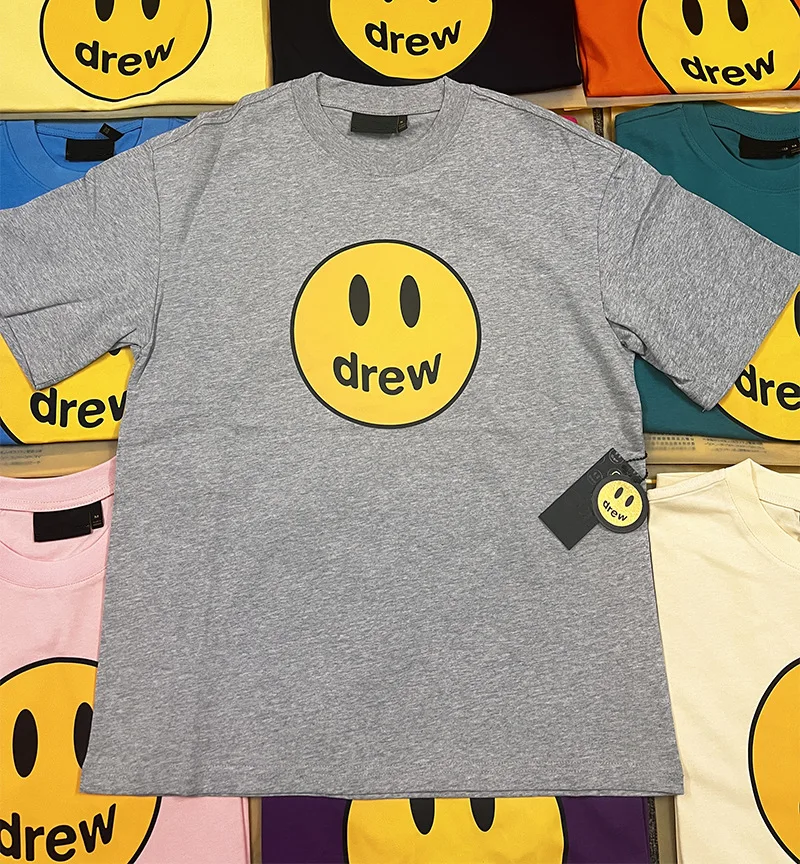 Drew House Print Short-Sleeve High-Street Casual Couple's Oversized T-Shirt