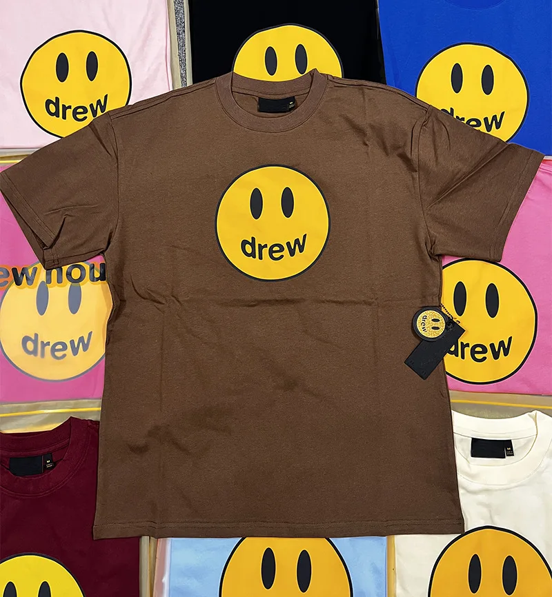 Drew House Print Short-Sleeve High-Street Casual Couple's Oversized T-Shirt