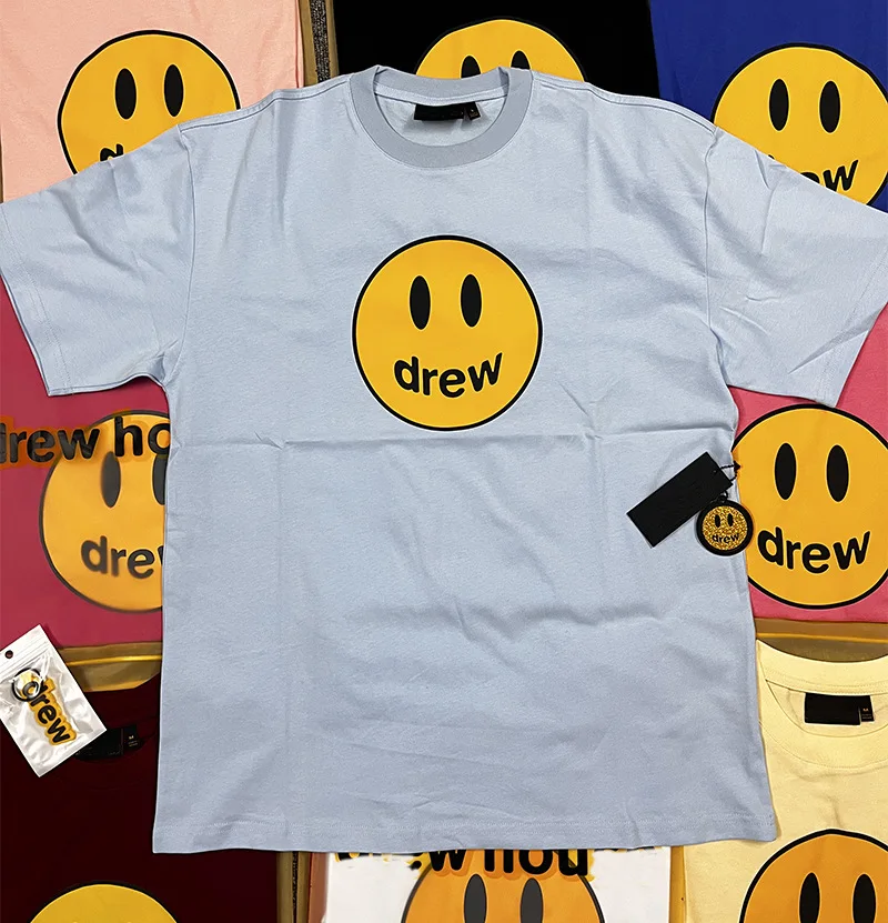 Drew House Print Short-Sleeve High-Street Casual Couple's Oversized T-Shirt