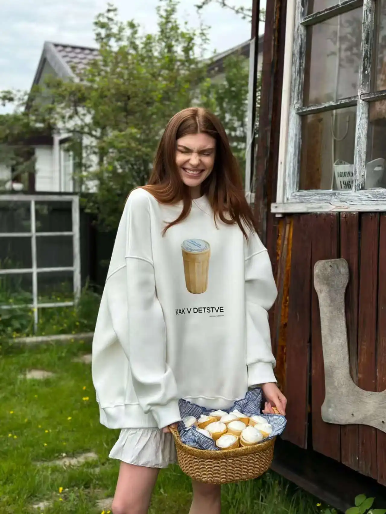 Russian Childhood Printing O Neck Sweatshirt Women Pink Thin Autumn 2025 Hoodies Women Long Sleeve Loose Oversized Clothes Tops