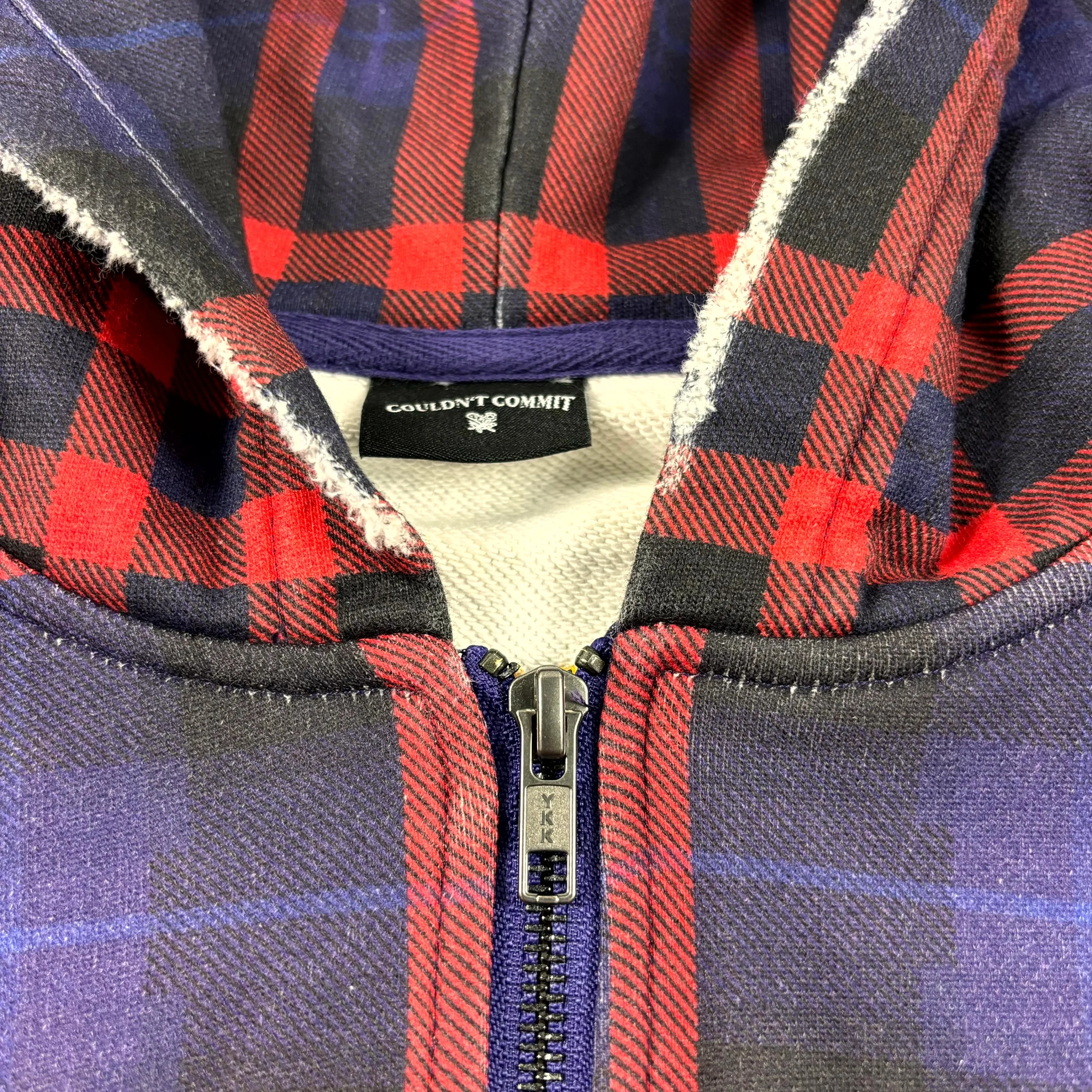2025 European and American autumn and winter fashion street plaid shirt trend high street wear hooded sweatshirt