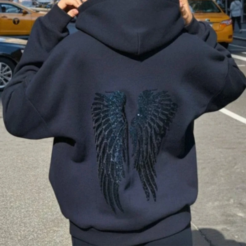 Loose Sequin Hoodies Autumn and Winter Female Top Thick Cold Glitter Women's Casual Hooded Sweatshirts 2025