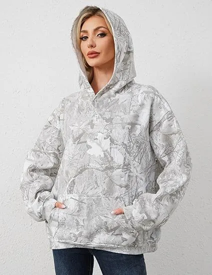 Women's And Women V Neck Long Sleeve Printed Distressed Hoodie For Women Women's Sweat-shirt Casual Pullover Top with Oversized