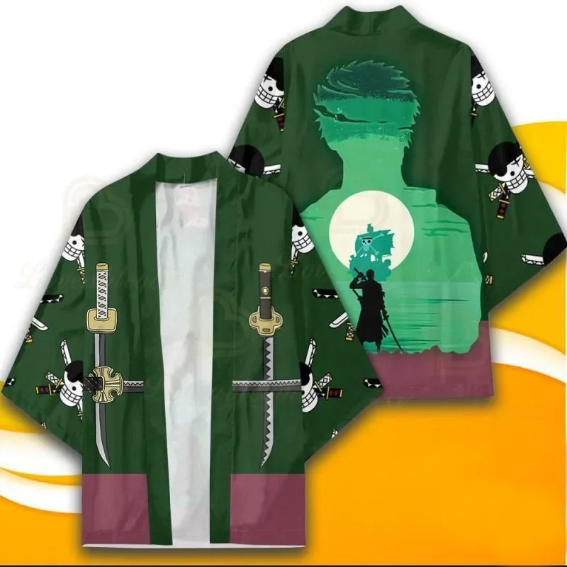 Anime One Piece Kimono Cosplay Costume Luffy Nami Zoro Tony Tony Chopper Coat Uniform Cloak Tops Kimono Boys Girls Haori Shirt