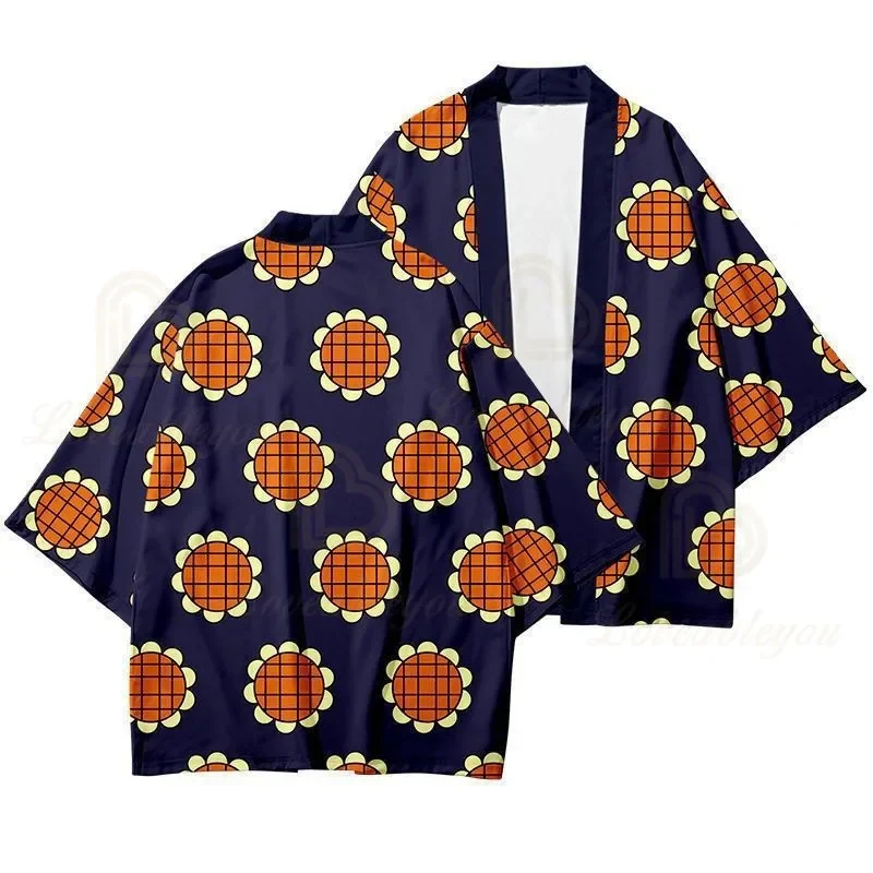 Anime One Piece Kimono Cosplay Costume Luffy Nami Zoro Tony Tony Chopper Coat Uniform Cloak Tops Kimono Boys Girls Haori Shirt