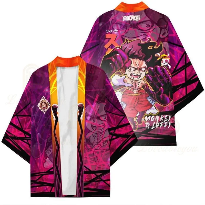 Anime One Piece Kimono Cosplay Costume Luffy Nami Zoro Tony Tony Chopper Coat Uniform Cloak Tops Kimono Boys Girls Haori Shirt
