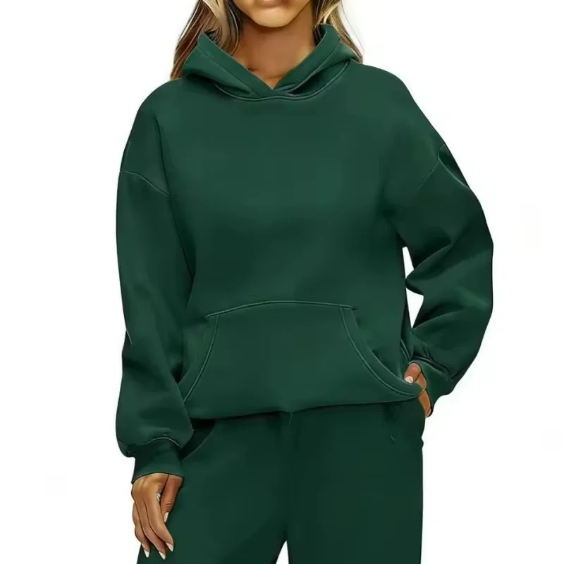 2026 autumn winter Solid Color women sweatshirt Fashion Clothing Casual sport Hoodies sweatshirt long sleeve tops Women Hoodies