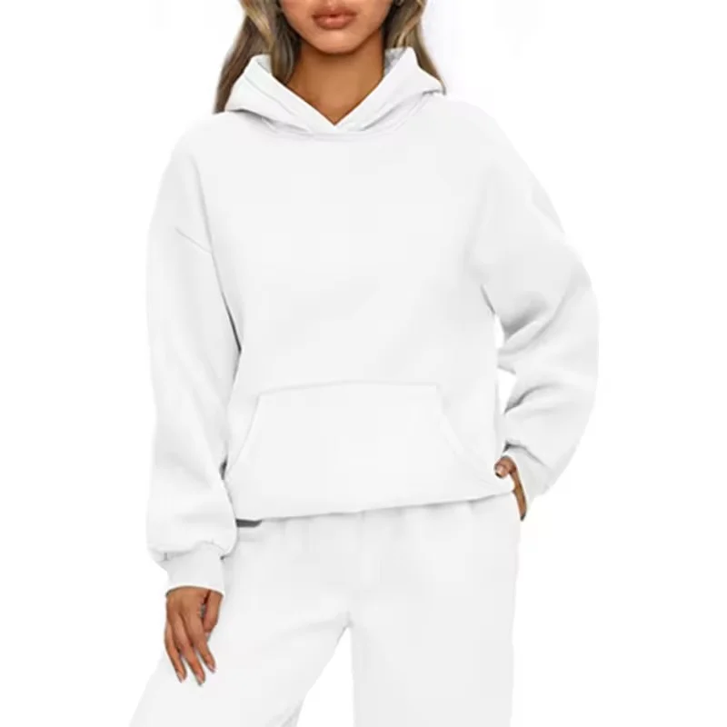 2026 autumn winter Solid Color women sweatshirt Fashion Clothing Casual sport Hoodies sweatshirt long sleeve tops Women Hoodies