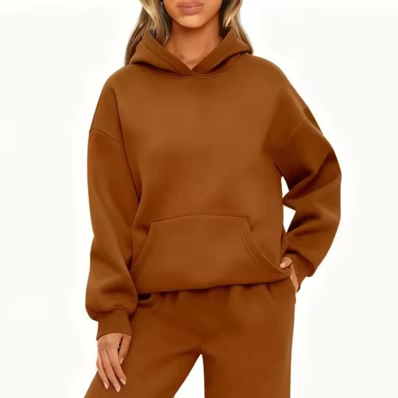 2026 autumn winter Solid Color women sweatshirt Fashion Clothing Casual sport Hoodies sweatshirt long sleeve tops Women Hoodies