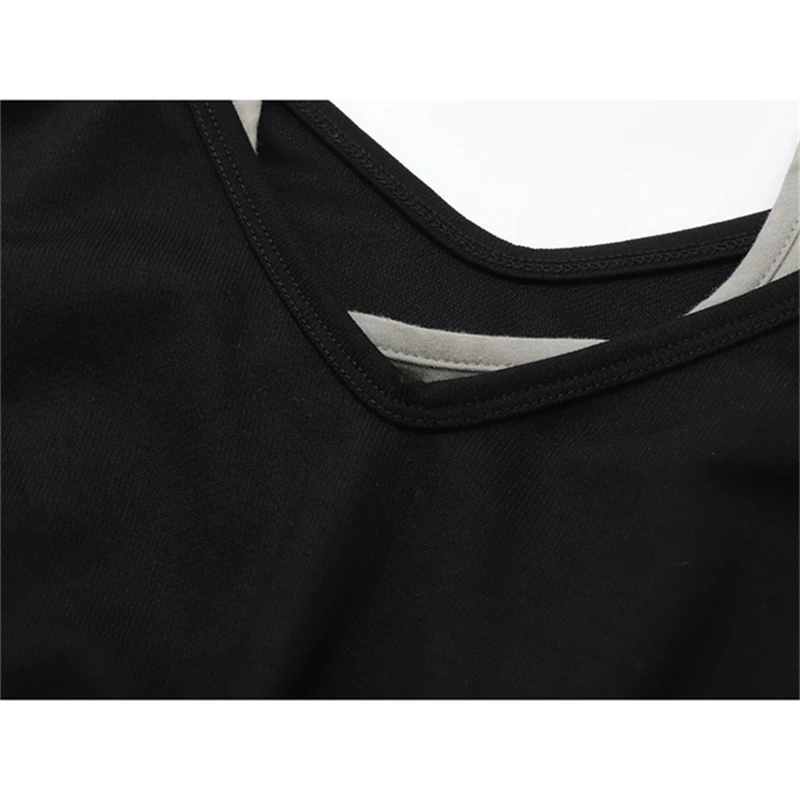 Woman Sweatshirt Hoodies Fashion Female Chic Loose Casual Streetwear Patchwork Ins Street Y2K Fake Two Pieces Hoodies Crop Top