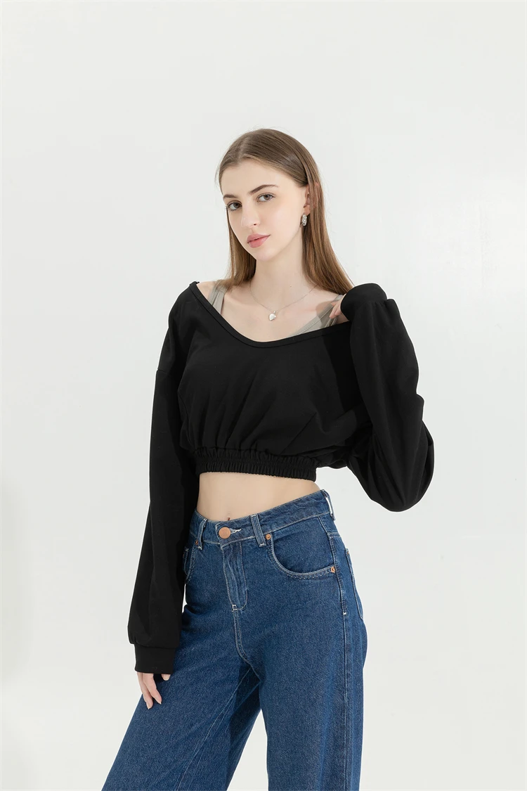 Woman Sweatshirt Hoodies Fashion Female Chic Loose Casual Streetwear Patchwork Ins Street Y2K Fake Two Pieces Hoodies Crop Top