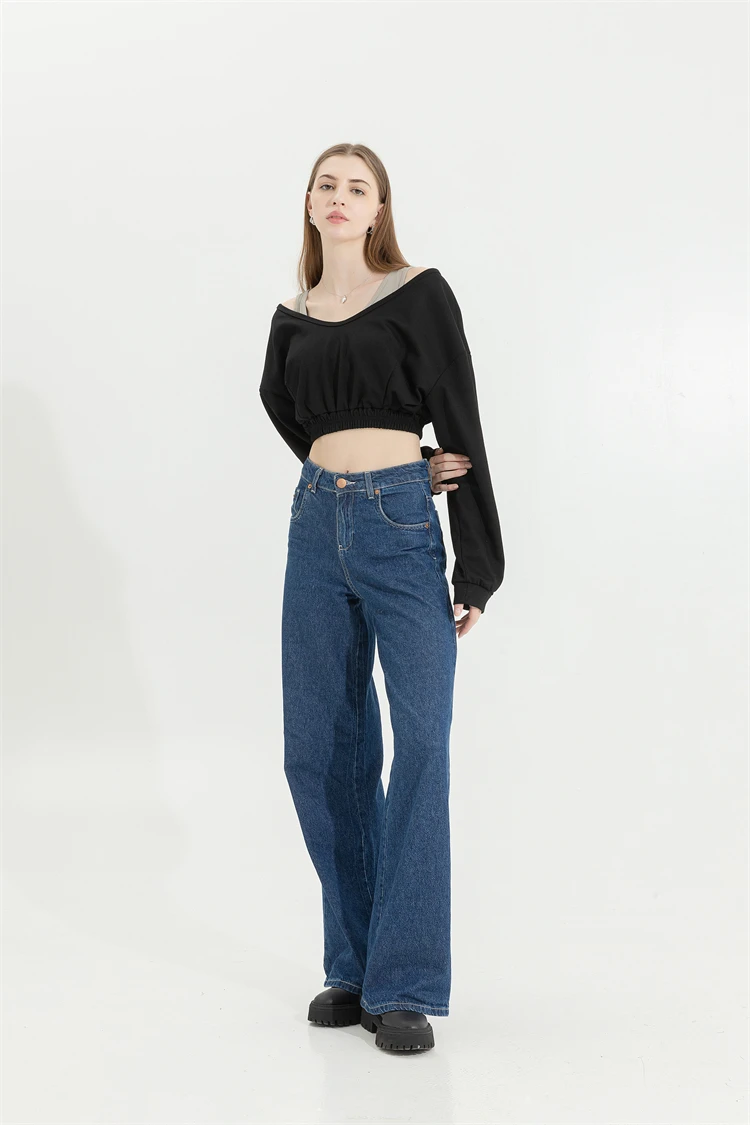 Woman Sweatshirt Hoodies Fashion Female Chic Loose Casual Streetwear Patchwork Ins Street Y2K Fake Two Pieces Hoodies Crop Top