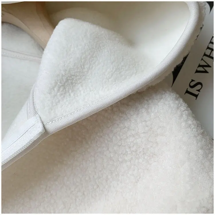 New Autumn Winter Imitation Lamb Wool Coat Women Warm Polar Fleece Thicken Hooded Short Outerwear Woman Loose Cardigan Tops