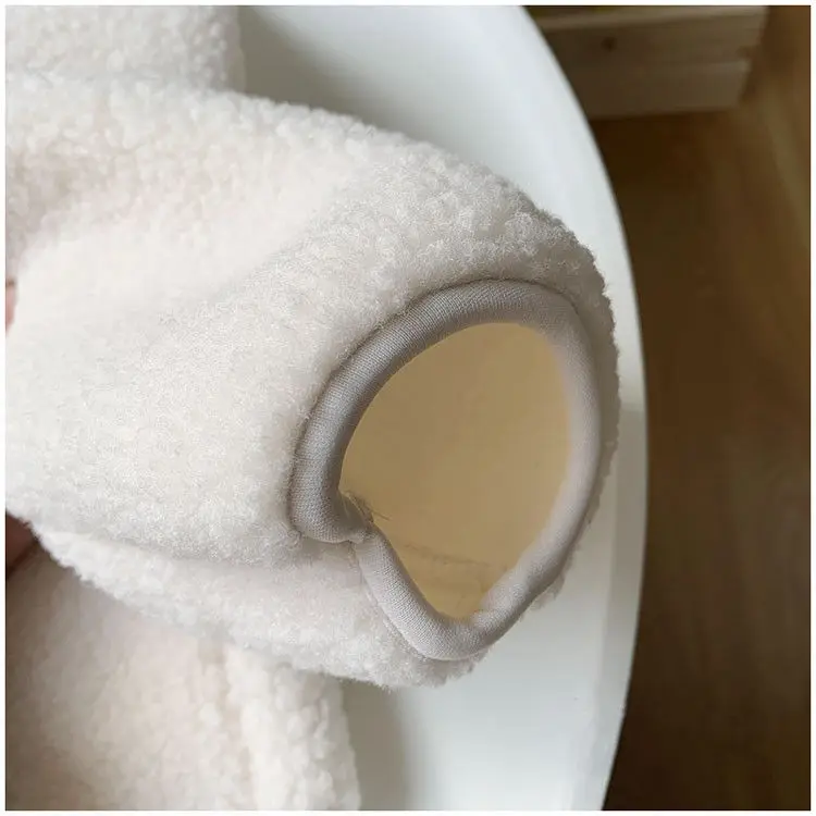New Autumn Winter Imitation Lamb Wool Coat Women Warm Polar Fleece Thicken Hooded Short Outerwear Woman Loose Cardigan Tops