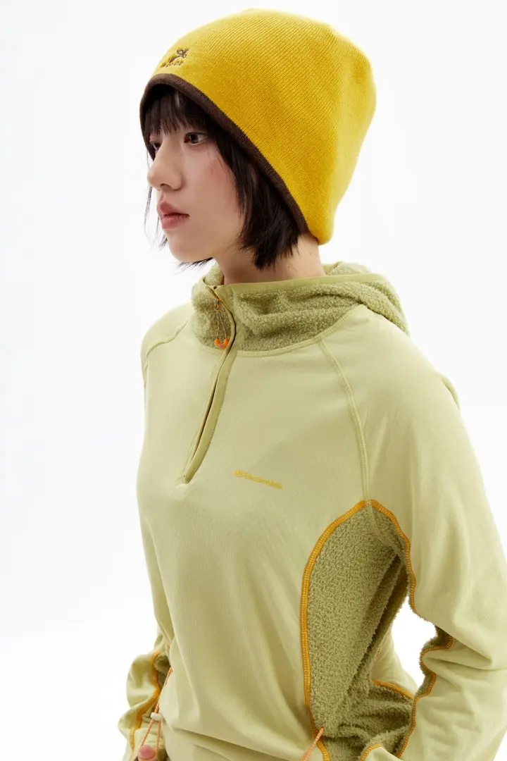 Women Outdoor Splice Fleece Loose Casual Pullover Hooded Sweatshirt Jacket Girls Streetwear Sweatshirts T Shirt Coat Tops