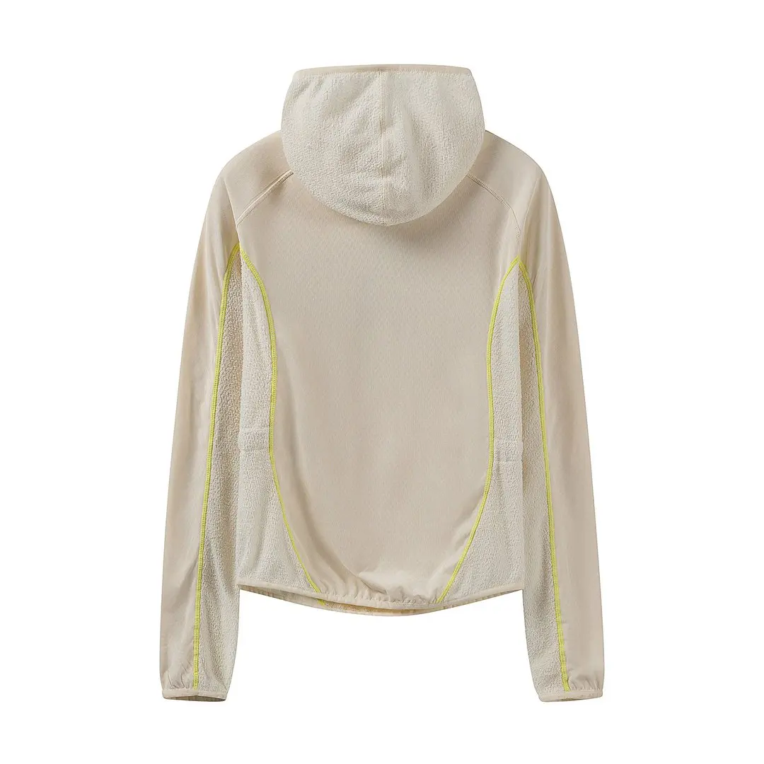 Women Outdoor Splice Fleece Loose Casual Pullover Hooded Sweatshirt Jacket Girls Streetwear Sweatshirts T Shirt Coat Tops