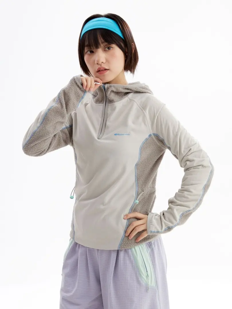 Women Outdoor Splice Fleece Loose Casual Pullover Hooded Sweatshirt Jacket Girls Streetwear Sweatshirts T Shirt Coat Tops