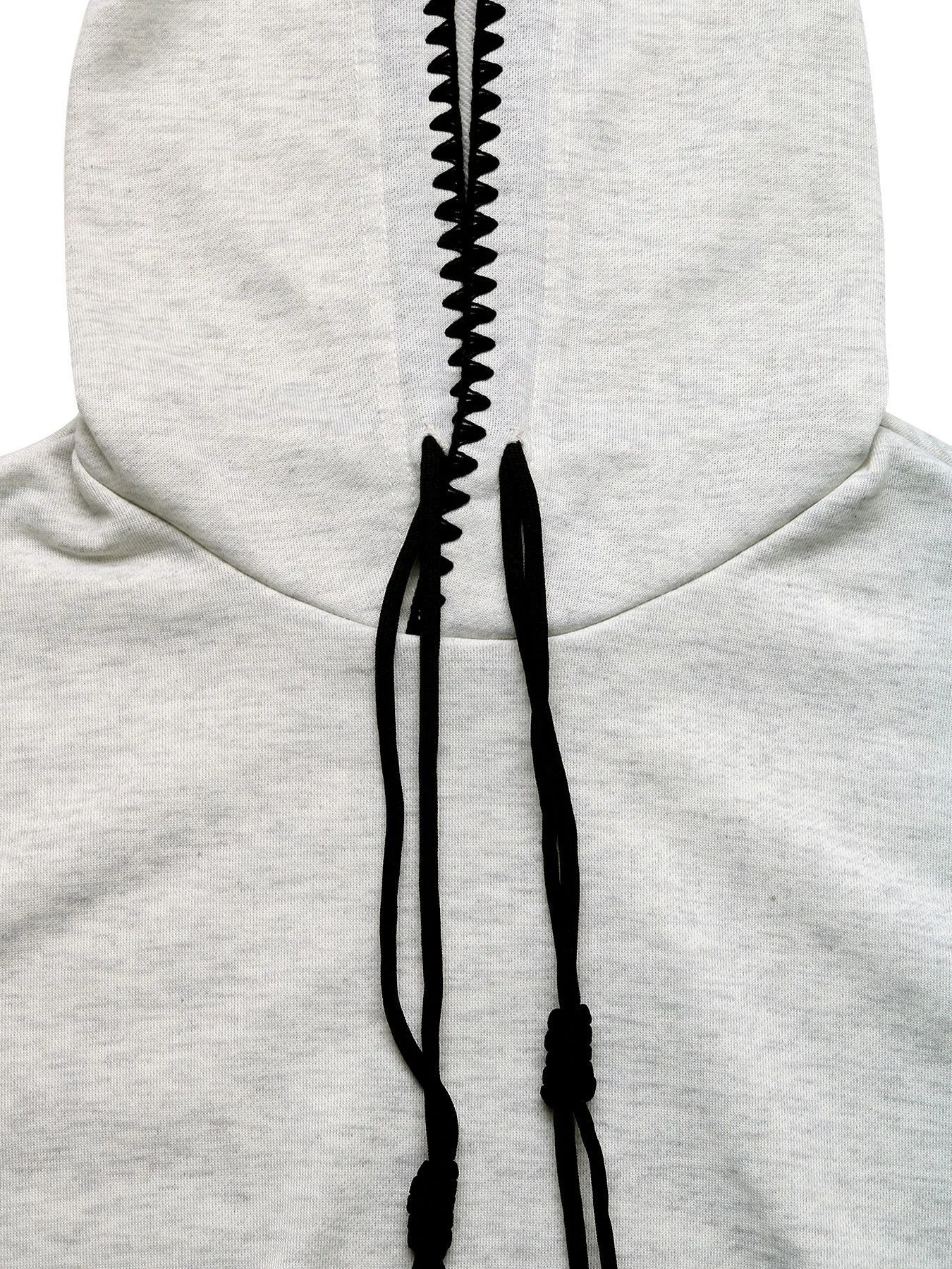 Women's Oversized Color Block Long Sleeve Hoodie Korean Style Contrast Trim Casual Sweatshirt with Black Rope Drawstring Front