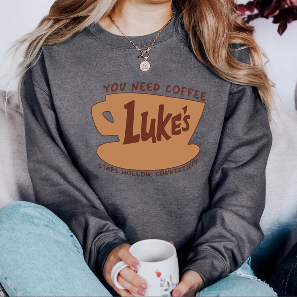 Stars Hollow Sweatshirt Lukes Coffee Shirt Retro Luke's Diner Shirt Tv Show Sweater Stars Hollow Pullover Sweatshirt Fans Gift