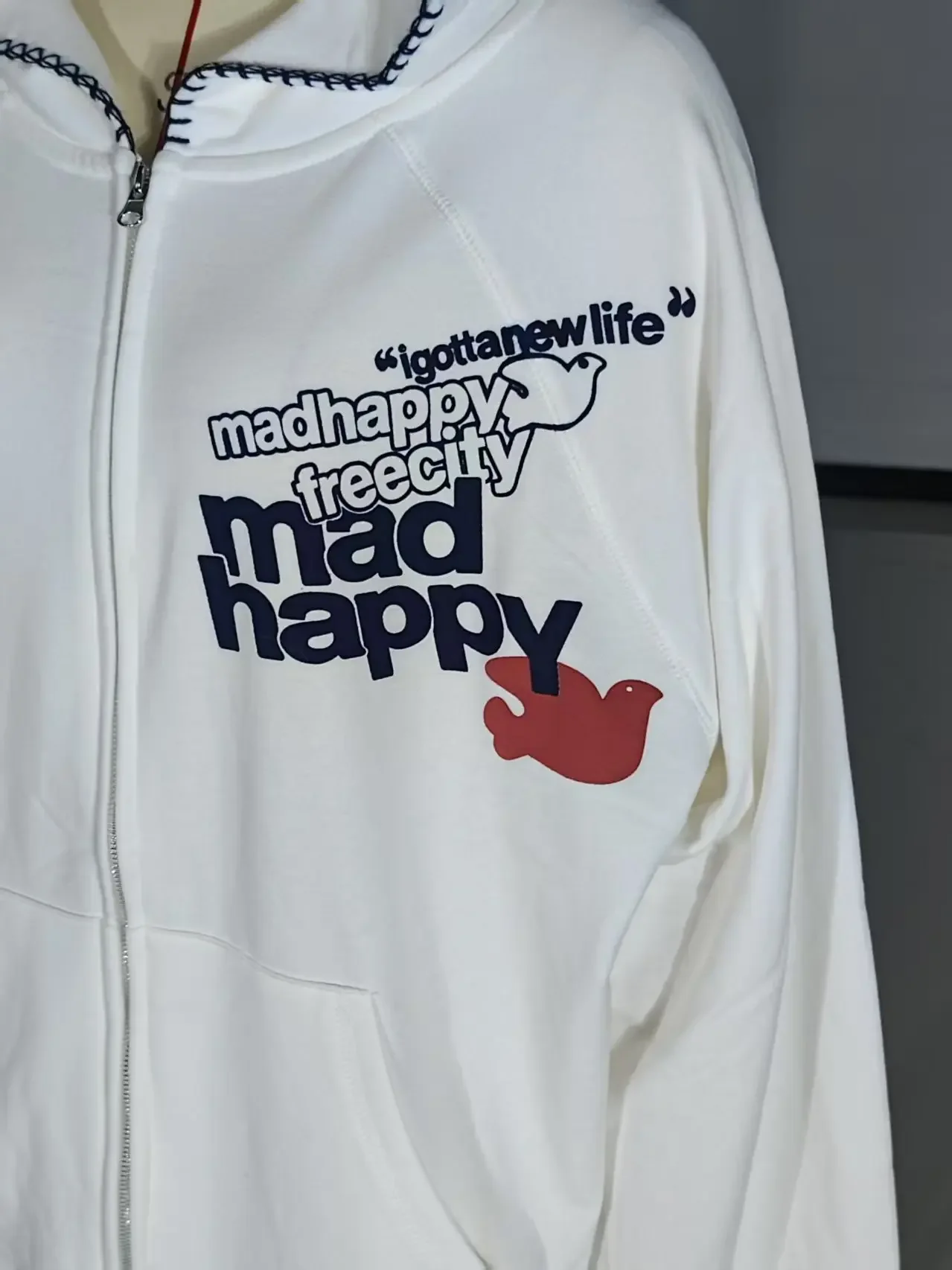 Hot Sell Y2K Letter Printed Hoodies American Zipper Hoodie Sweatshirt Women Casual Loose Harajuku Street Color Retro Simple Coat