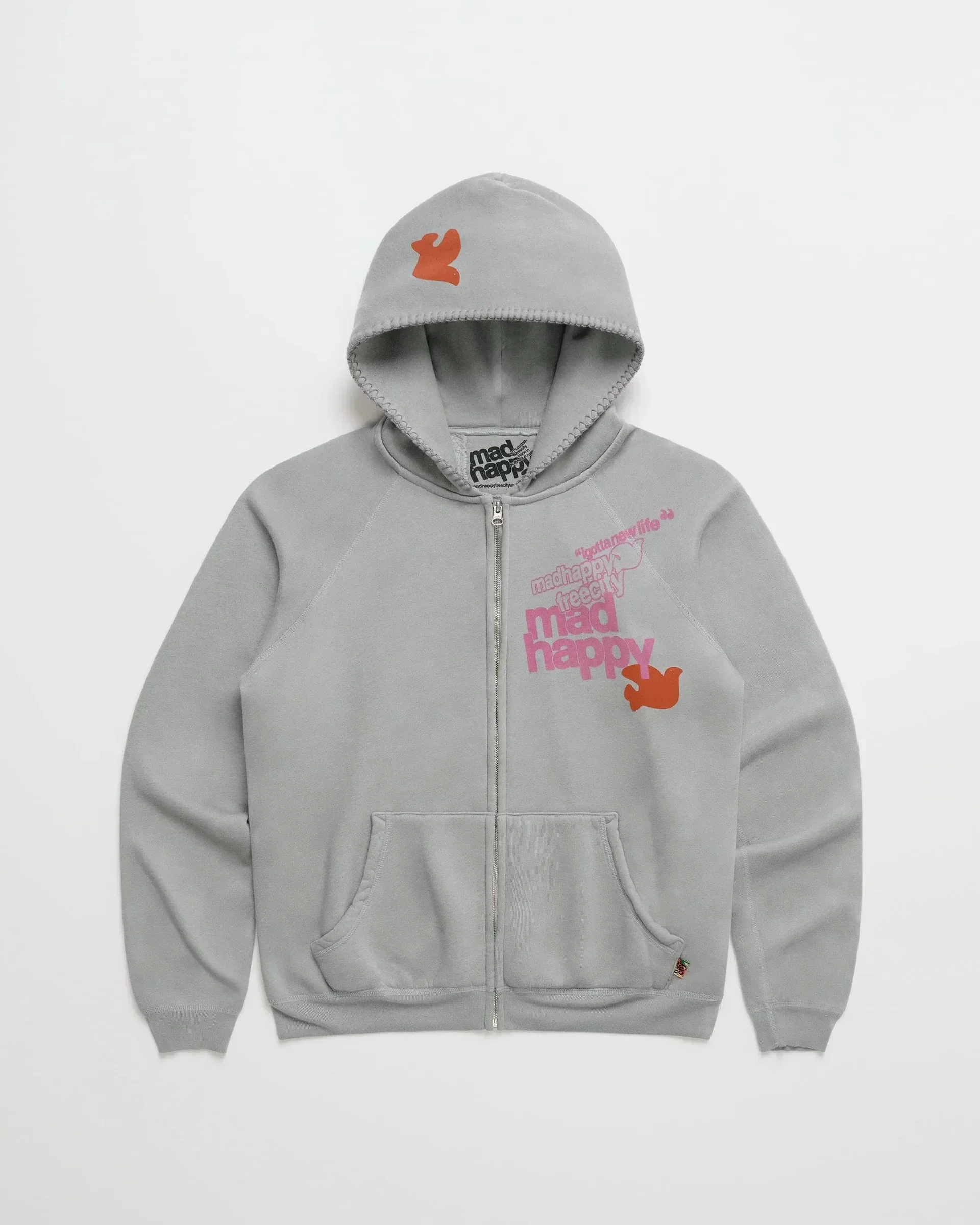 Hot Sell Y2K Letter Printed Hoodies American Zipper Hoodie Sweatshirt Women Casual Loose Harajuku Street Color Retro Simple Coat