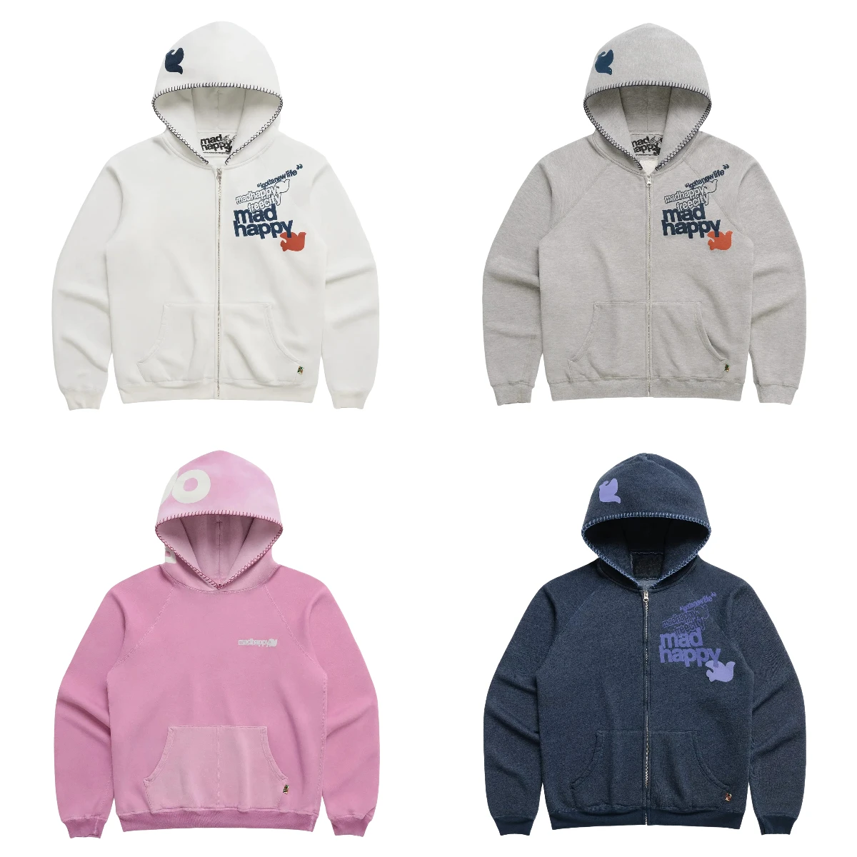 American Retro Street Letter Printed Hoodies Zipper Hoodie Sweatshirt Women Casual Loose Color Y2K Harajuku Simple Coat