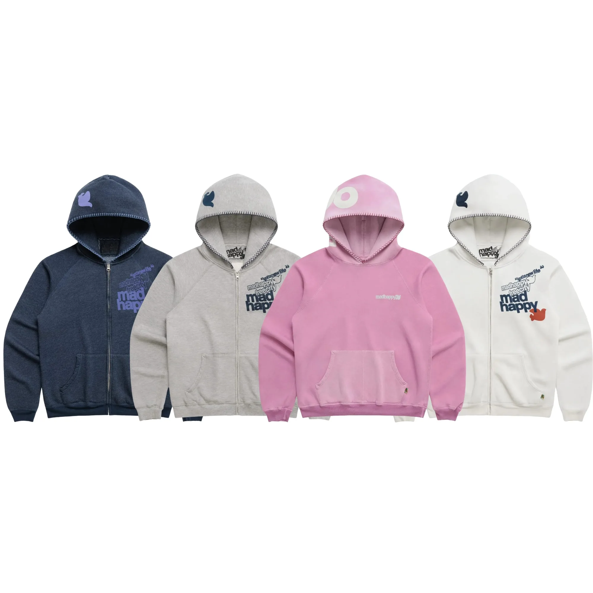 American Retro Street Letter Printed Hoodies Zipper Hoodie Sweatshirt Women Casual Loose Color Y2K Harajuku Simple Coat