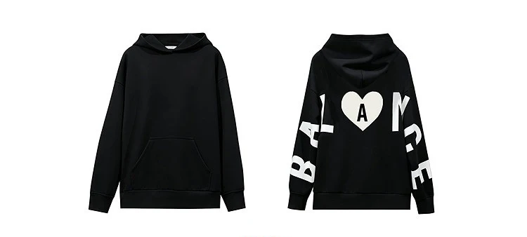Amii Women's Hooded Letter Print Sweatshirt Loose Drop Shoulder Casual Pullover Autumn 2026 Knit Tops for Women 12643092