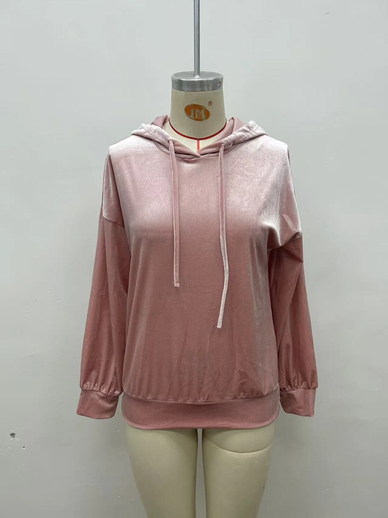 Women's Winter Clothing Hoodie with Fleece Lining Long Sleeve Irregular Hem 3D Effect Velvet Neck Regular Fit Female Clothing
