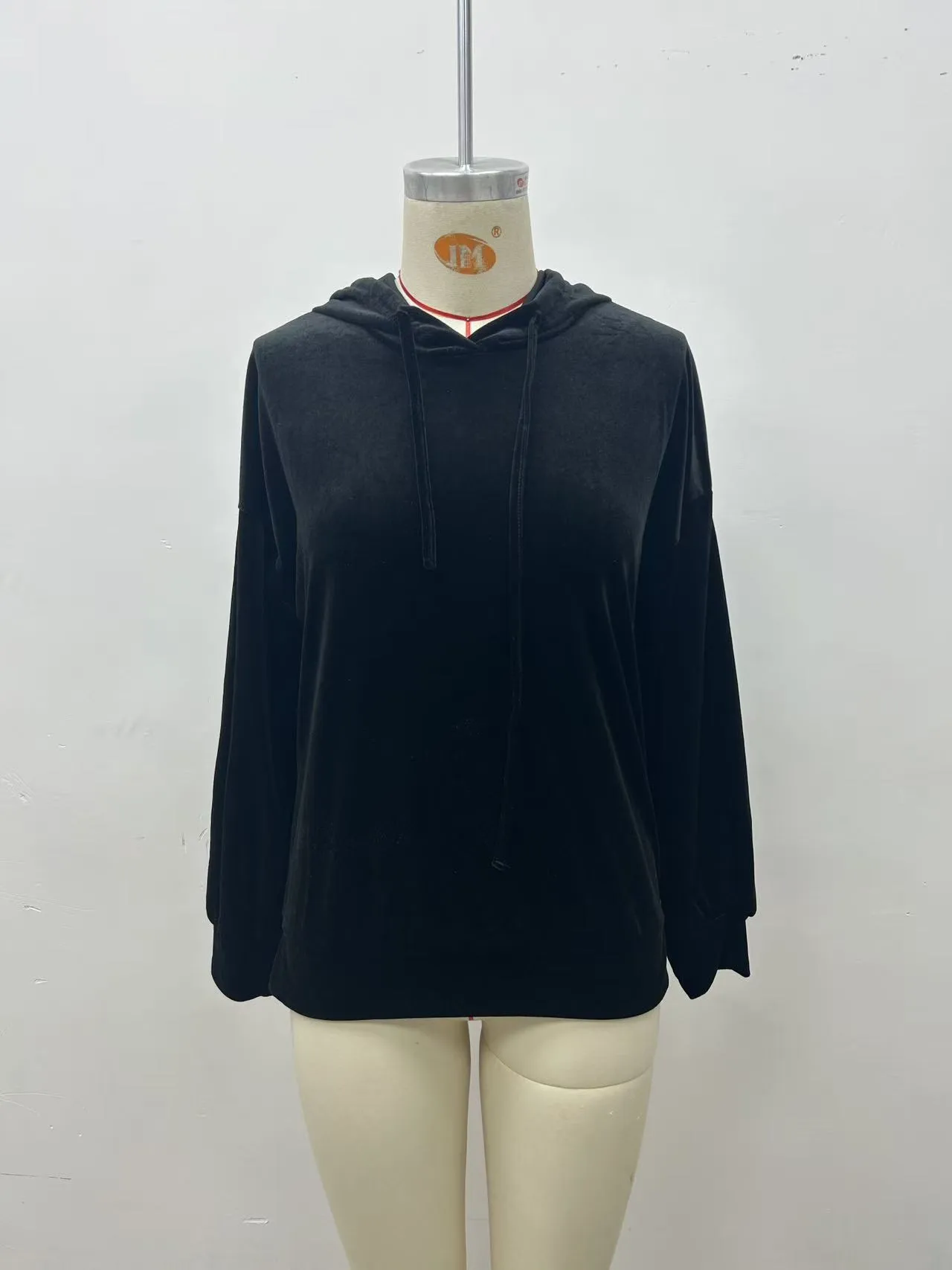 Women's Winter Clothing Hoodie with Fleece Lining Long Sleeve Irregular Hem 3D Effect Velvet Neck Regular Fit Female Clothing