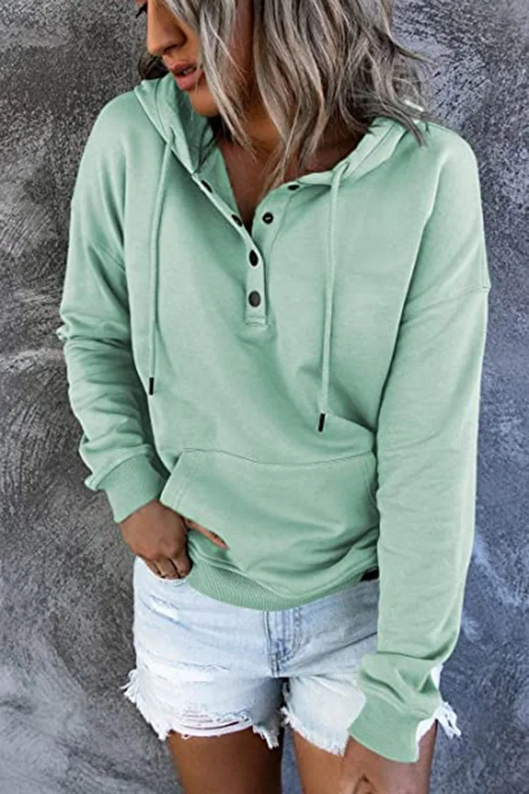Women's And Women's Winter Clothing Loose Fit Color Block Hoodie Long Sleeve Cotton Drawstring Hood with Metal Detail and