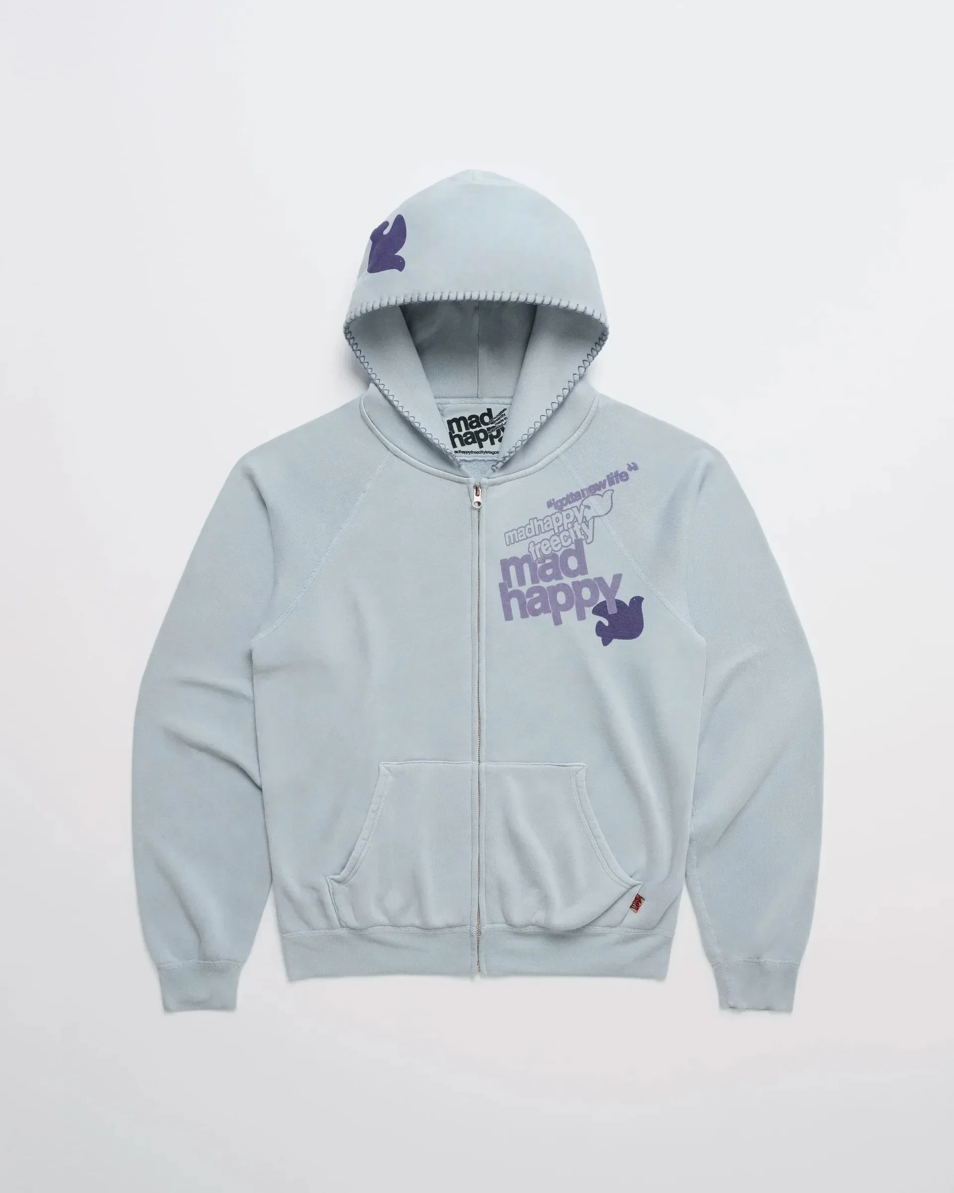 Harajuku Street Letter Printed Hoodies American Zipper Hoodie Sweatshirt Women Casual Loose Color Y2K Retro Simple Coat