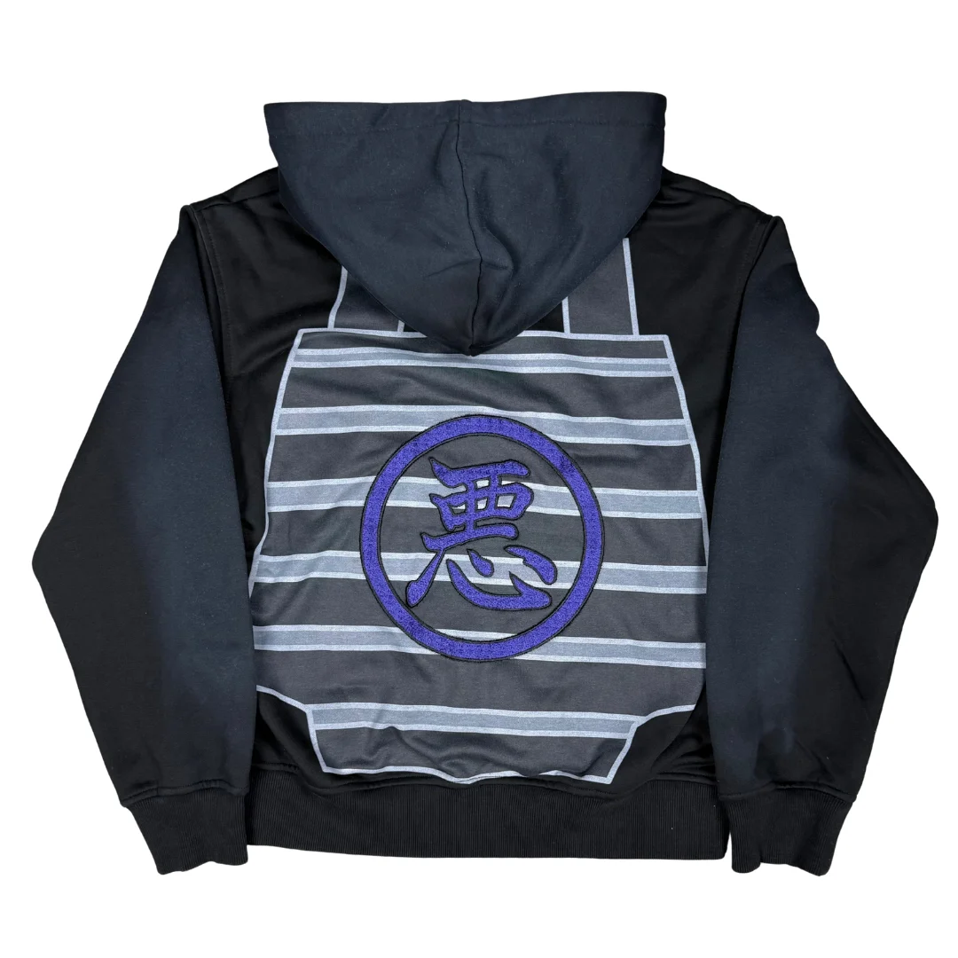 Evil Zip-Up Print Sweatshirt Hoodies Street Grunge Anime Hoodies Cardigan Long Sleeves Harajuku Women Y2k Clothing
