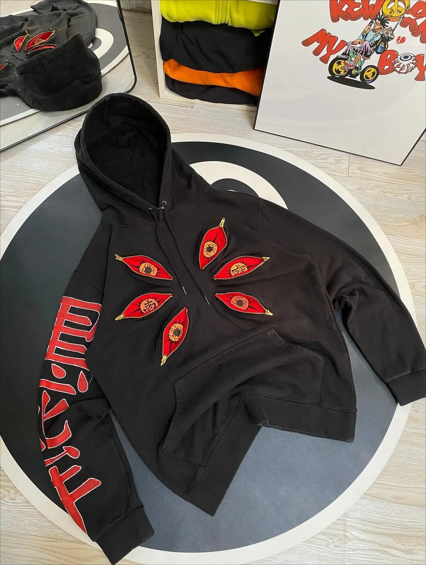 Cool Design Multi Zipper Sweatshirts Punk Street Hoodies Women Hip Hop Anime Hoodie Y2k Couples Plus Size Casual Streetwear