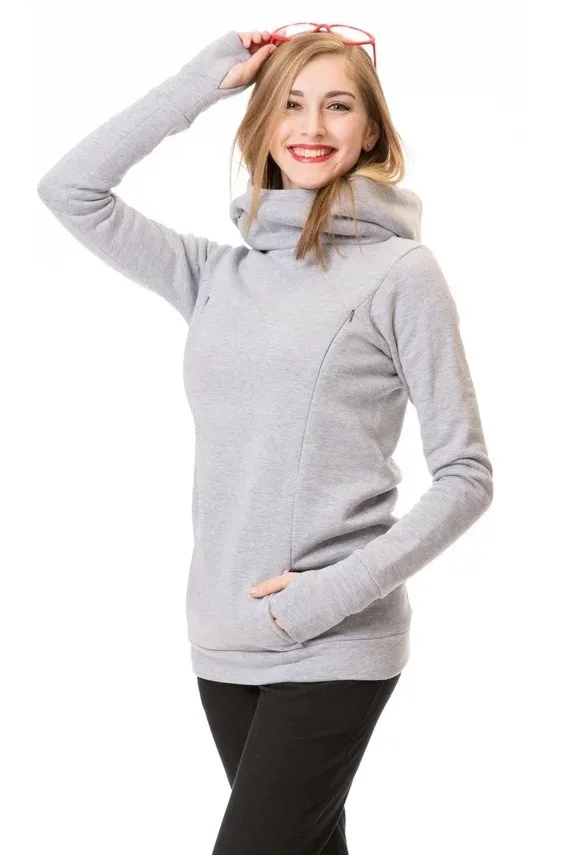Long Sleeve Pullover Hoodie Loose Fit Casual Women Hoodie with Regular Length European and American Style Spring Sweatshirt