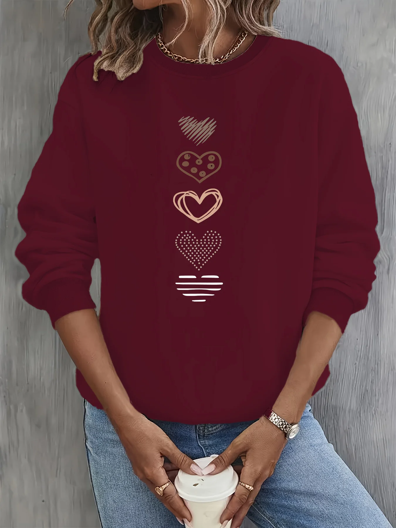 Paris Women's Autumn Winter Fashion Casual Sports Loose Los Angeles Print Fleece Warm Long Sleeved Pocket Hooded Sweatshirt