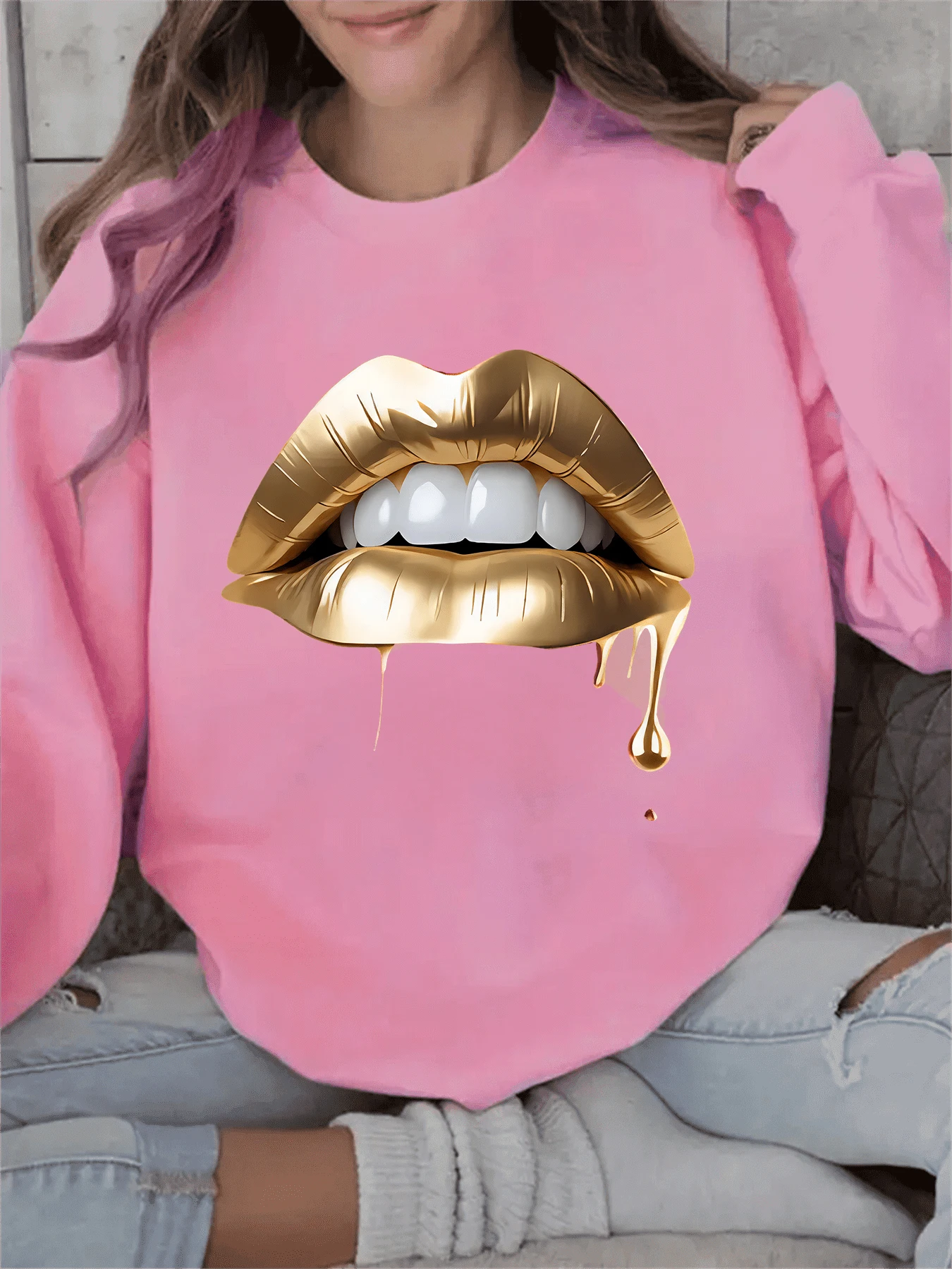 Paris Women's Autumn Winter Fashion Casual Sports Loose Los Angeles Print Fleece Warm Long Sleeved Pocket Hooded Sweatshirt