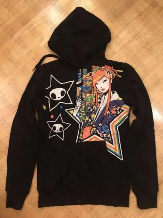 Aesthetic Sweatshirts Y2k Winter Clothes Women Goth Hoody Emo Kpop Hooded Shirt Streetwear Oversize Sweatshirt Zip Up Hoodies