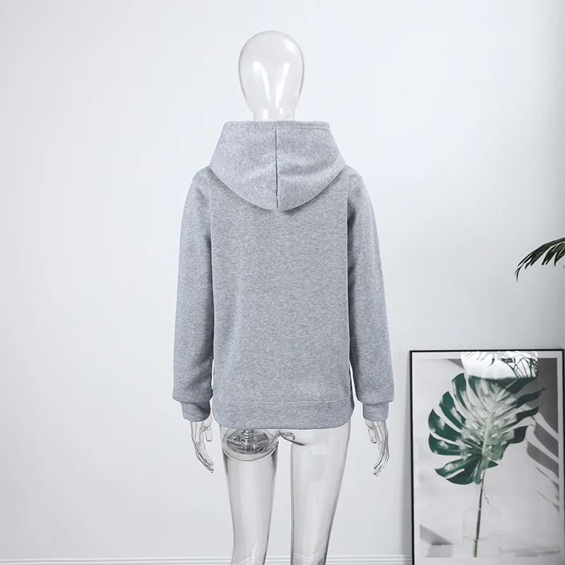 Casual Dog Print Hooded Women Loose Full Sleeve O-neck Solid Pockets Sweatshirt Female 2026 Fashion Spring Summer Outwear
