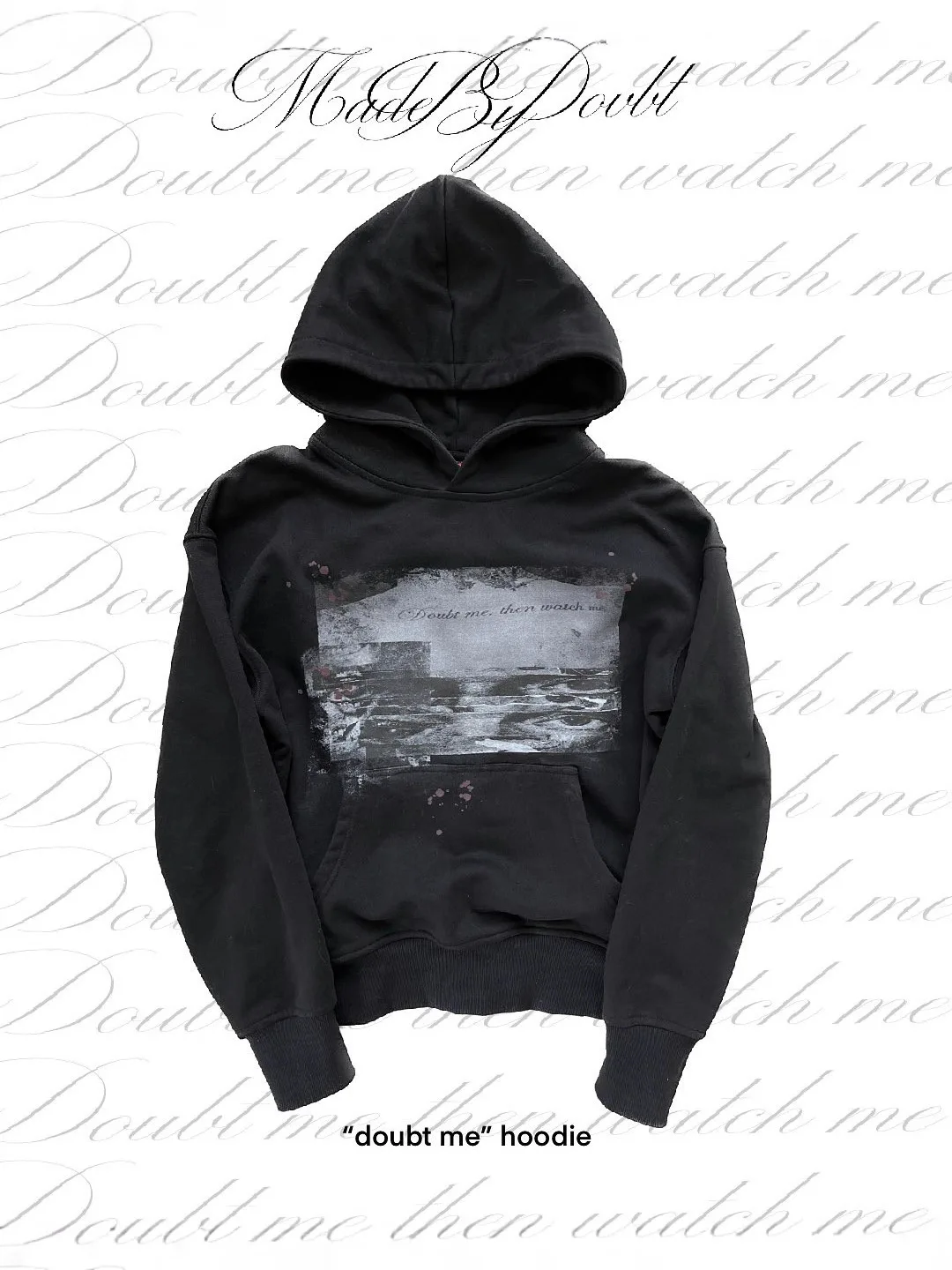 Street fashion letter printed pullover, American retro loose autumn and winter new punk hooded jacket, men and women