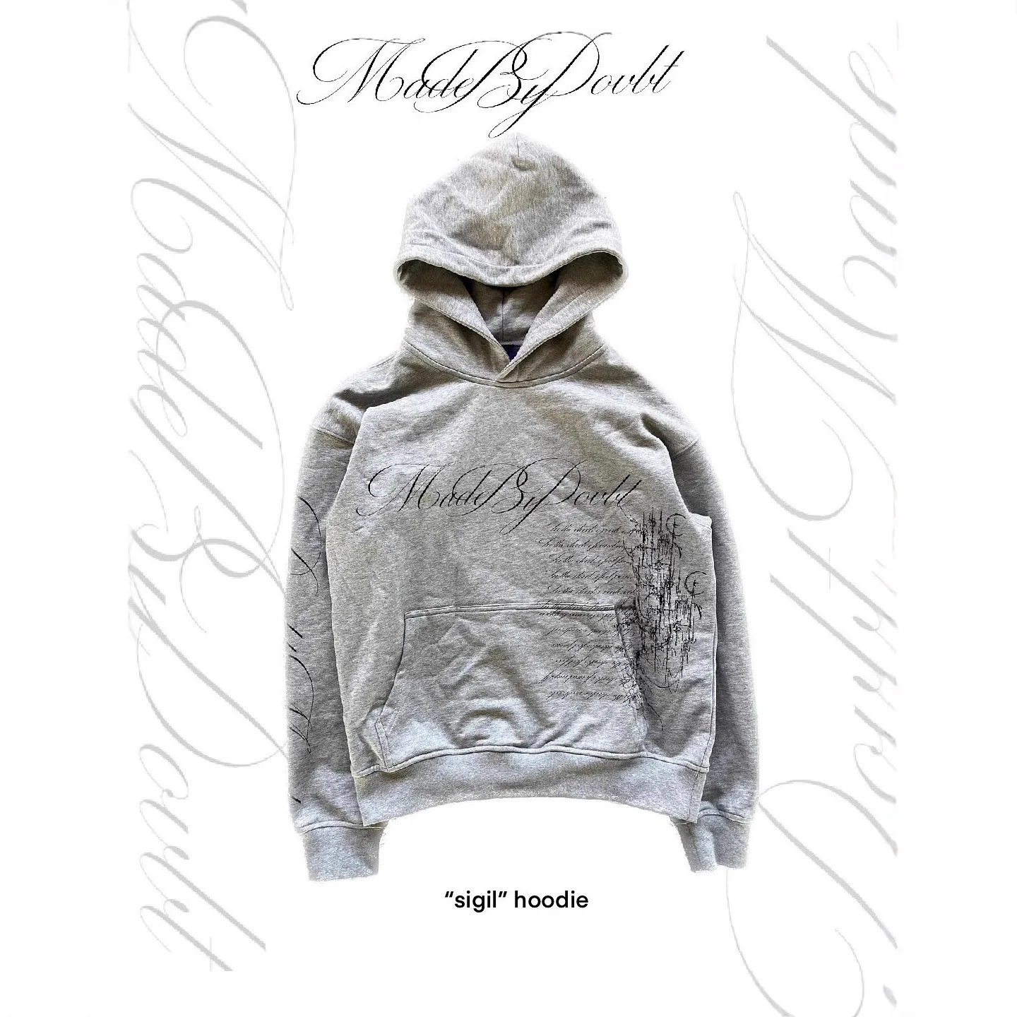 Street fashion letter printed pullover, American retro loose autumn and winter new punk hooded jacket, men and women