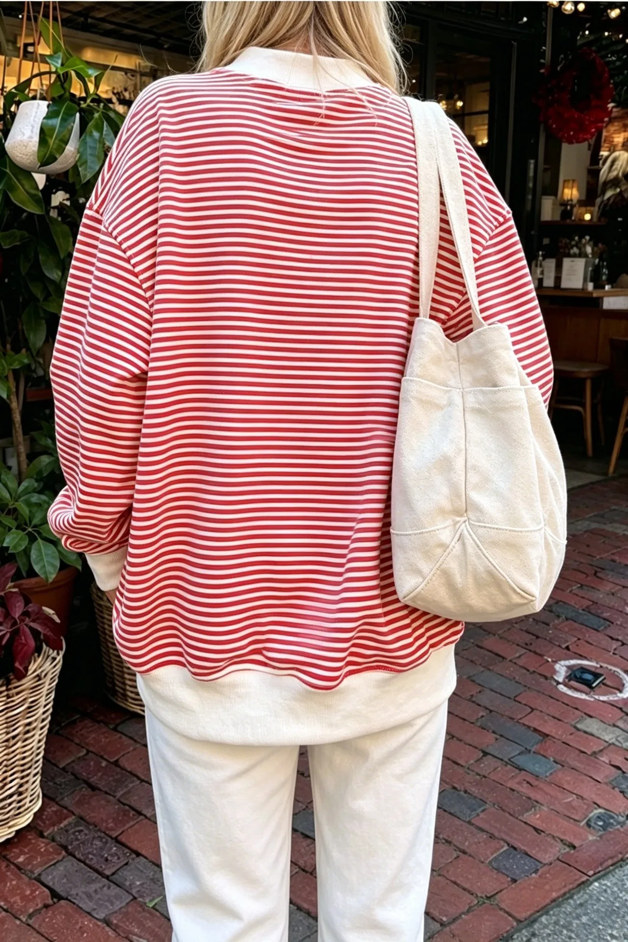 Casual Long Sleeve Hoodie Regular Length Western Style with Striped Mock Neck Pullover Women Sweatshirts for Autumn Streetwear