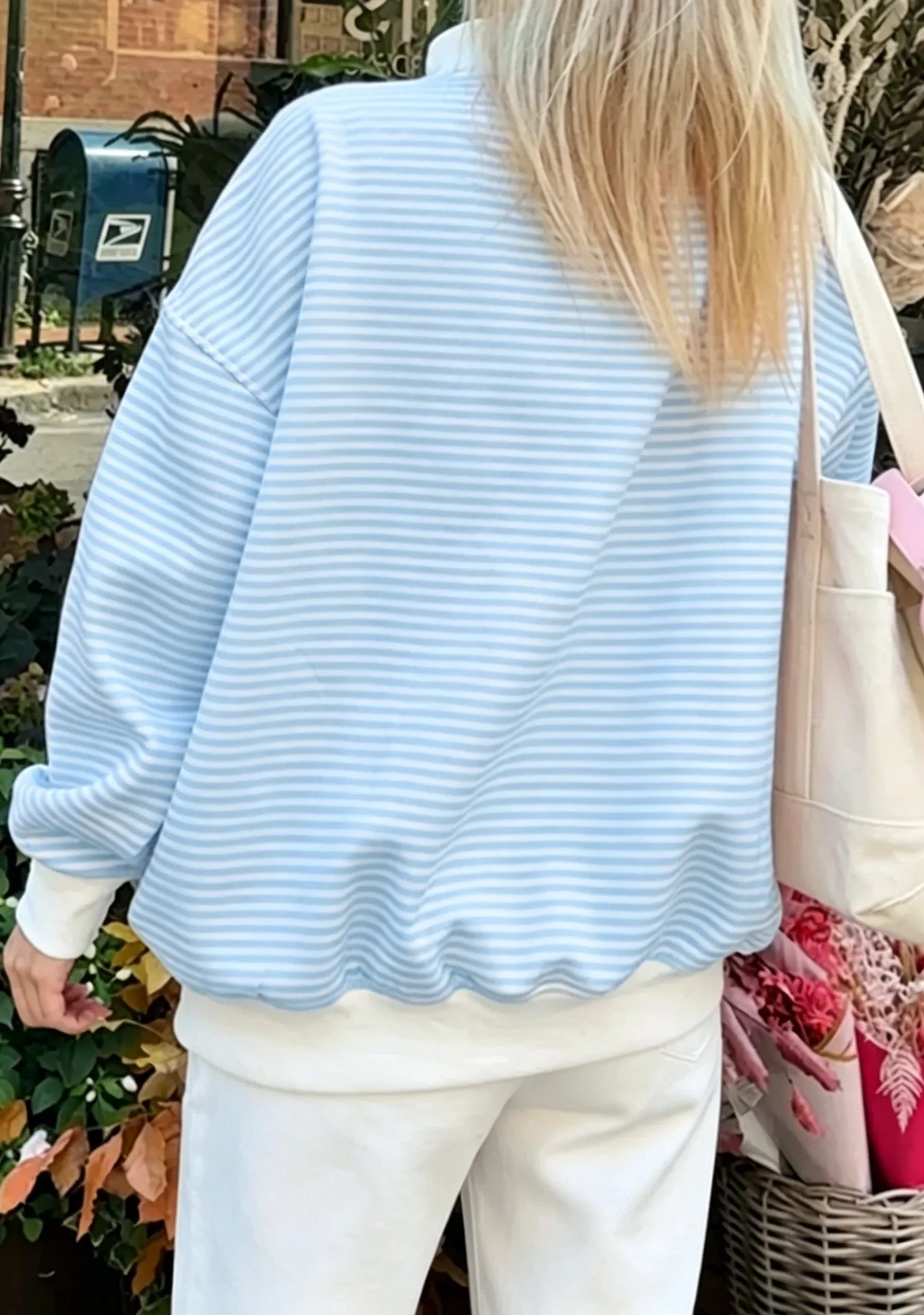 Casual Long Sleeve Hoodie Regular Length Western Style with Striped Mock Neck Pullover Women Sweatshirts for Autumn Streetwear