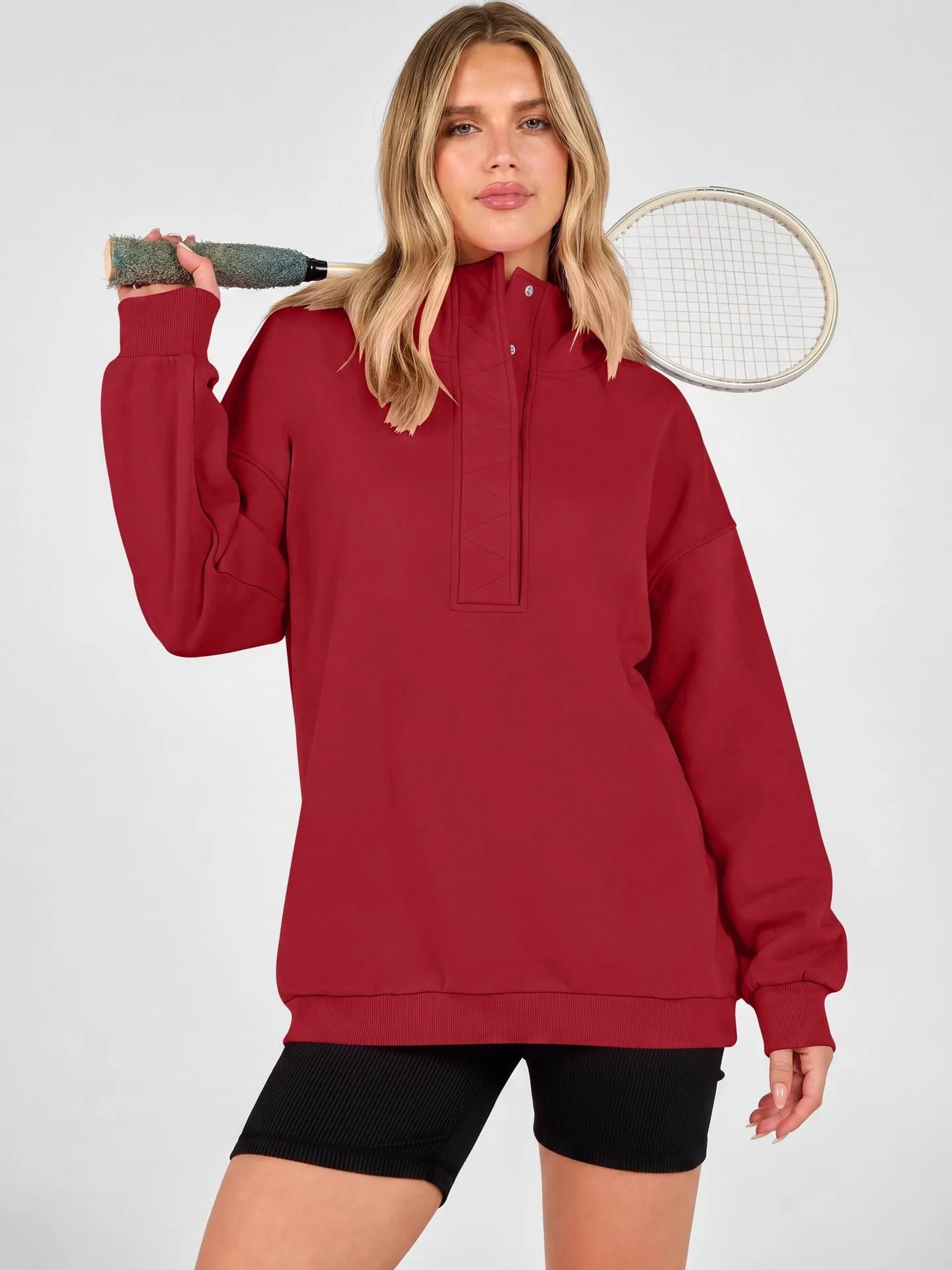 Casual Hooded Loose Fit Hoodie with Hooded Neckline American and European Style Streetwear Mid Length Autumn Single Women Hoodie